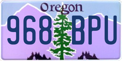 OR license plate 968BPU