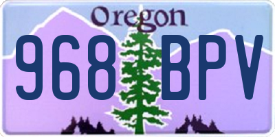 OR license plate 968BPV