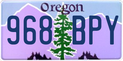 OR license plate 968BPY