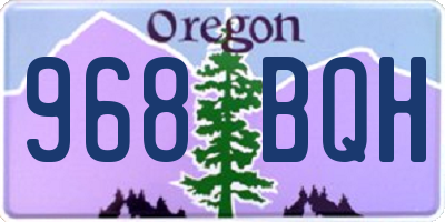 OR license plate 968BQH