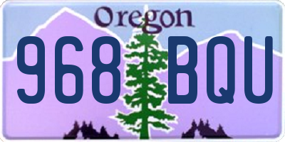OR license plate 968BQU