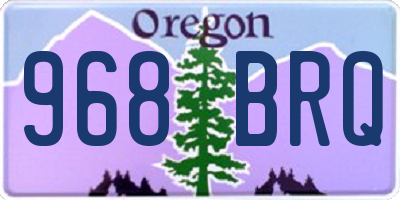 OR license plate 968BRQ