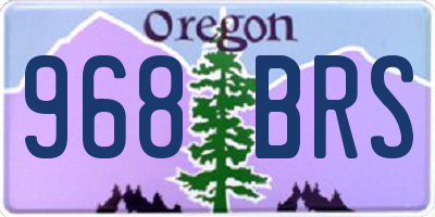OR license plate 968BRS