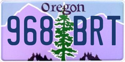 OR license plate 968BRT