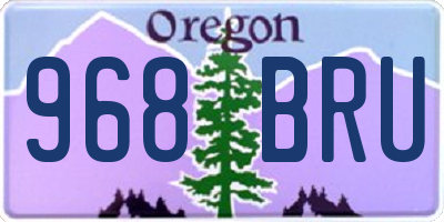 OR license plate 968BRU