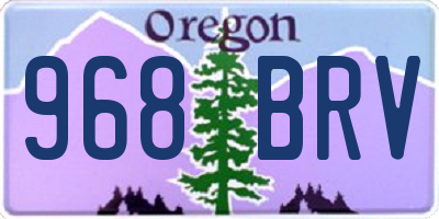 OR license plate 968BRV