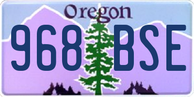 OR license plate 968BSE