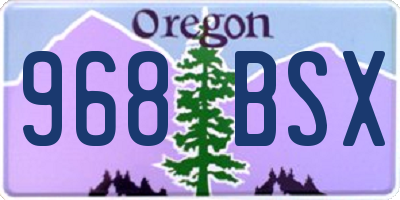 OR license plate 968BSX