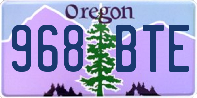 OR license plate 968BTE