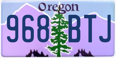 OR license plate 968BTJ
