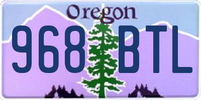 OR license plate 968BTL