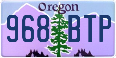 OR license plate 968BTP