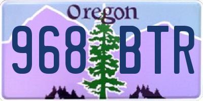 OR license plate 968BTR