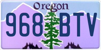 OR license plate 968BTV