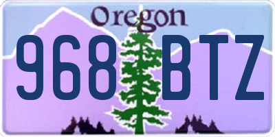 OR license plate 968BTZ
