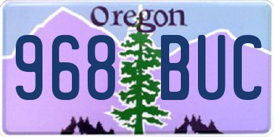 OR license plate 968BUC