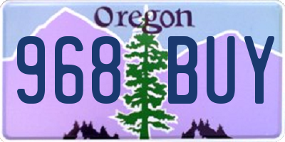 OR license plate 968BUY