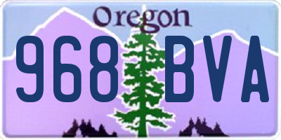 OR license plate 968BVA