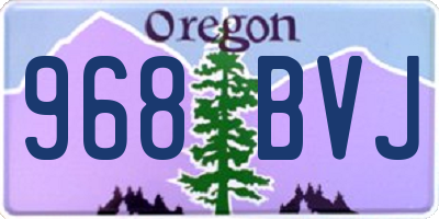 OR license plate 968BVJ
