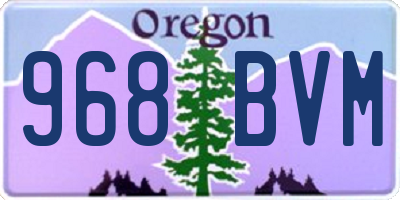 OR license plate 968BVM