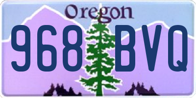 OR license plate 968BVQ