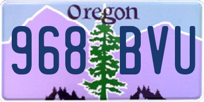 OR license plate 968BVU