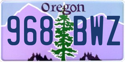 OR license plate 968BWZ