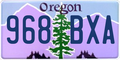 OR license plate 968BXA