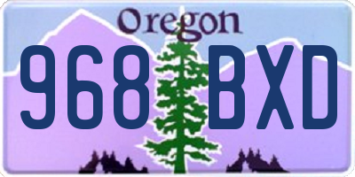 OR license plate 968BXD