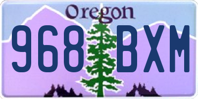 OR license plate 968BXM
