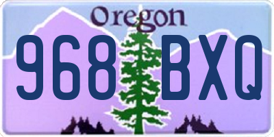 OR license plate 968BXQ