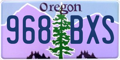 OR license plate 968BXS