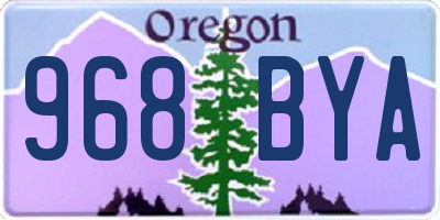 OR license plate 968BYA