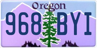 OR license plate 968BYI