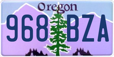 OR license plate 968BZA