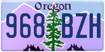 OR license plate 968BZH