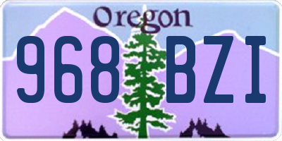 OR license plate 968BZI