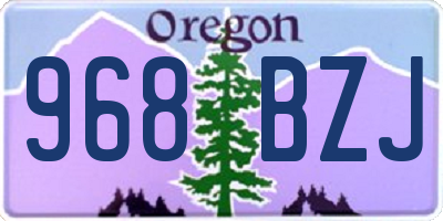 OR license plate 968BZJ