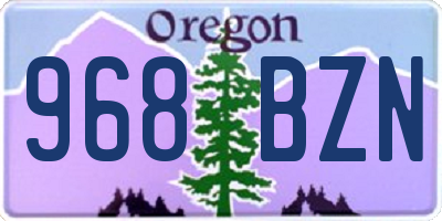 OR license plate 968BZN