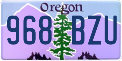 OR license plate 968BZU