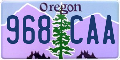 OR license plate 968CAA