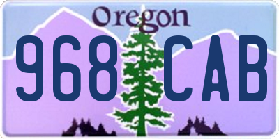 OR license plate 968CAB