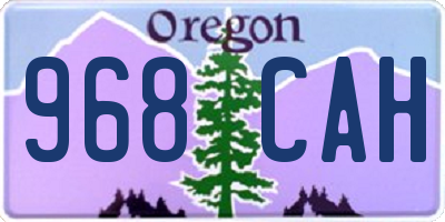 OR license plate 968CAH