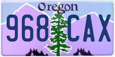 OR license plate 968CAX