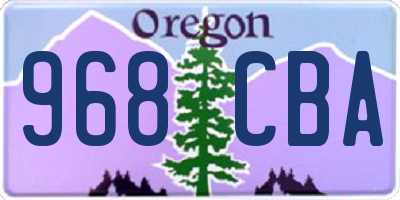 OR license plate 968CBA