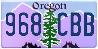 OR license plate 968CBB