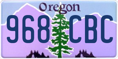 OR license plate 968CBC