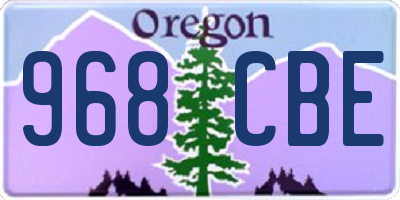 OR license plate 968CBE