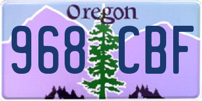 OR license plate 968CBF