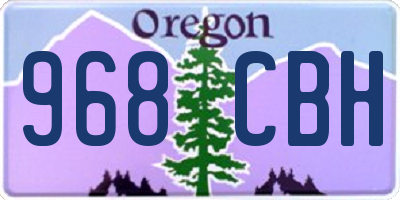 OR license plate 968CBH
